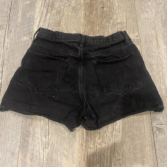 Old Navy High-Waisted Ripped Black Jean Shorts for Junior Girls Size 14 - Picture 4 of 6